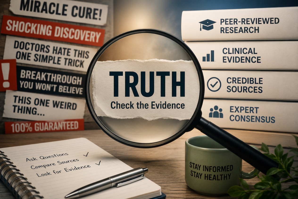 image Health misinformation and how to identify misleading health claims.