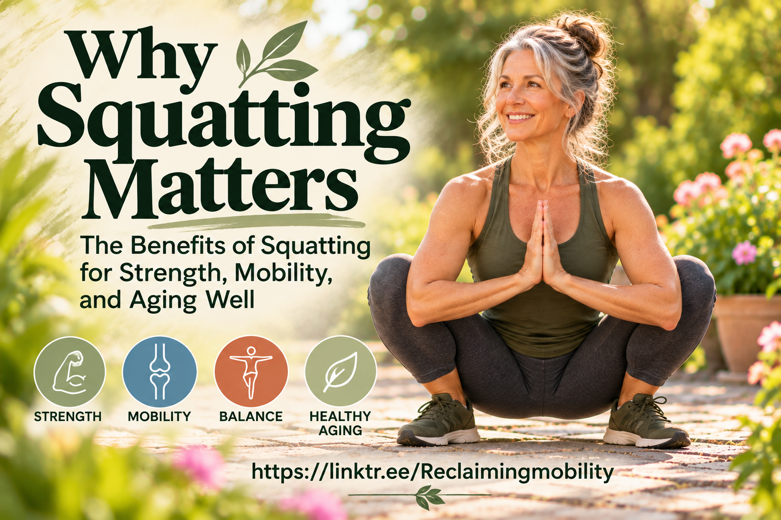 Squatting for strength mobility balance and healthy aging